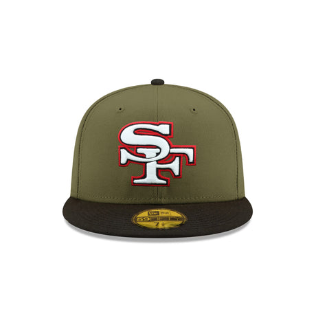 San Francisco 49ers 60th Anniversary Side Patch Olive & Black 59FIFTY Fitted Hat