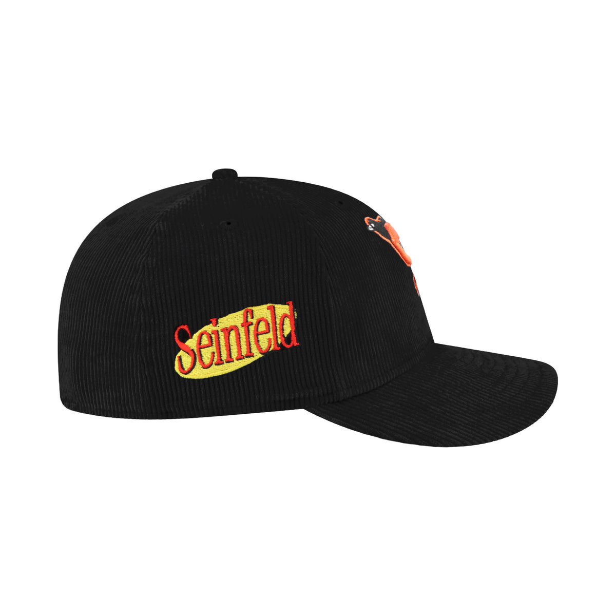Baltimore Orioles Seinfeld Black Corduroy 59FIFTY Pre-Curved Fitted Hat