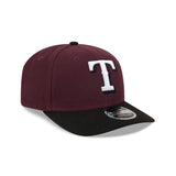 Texas Rangers Maroon & Black 9SEVENTY Stretch Snap Hat