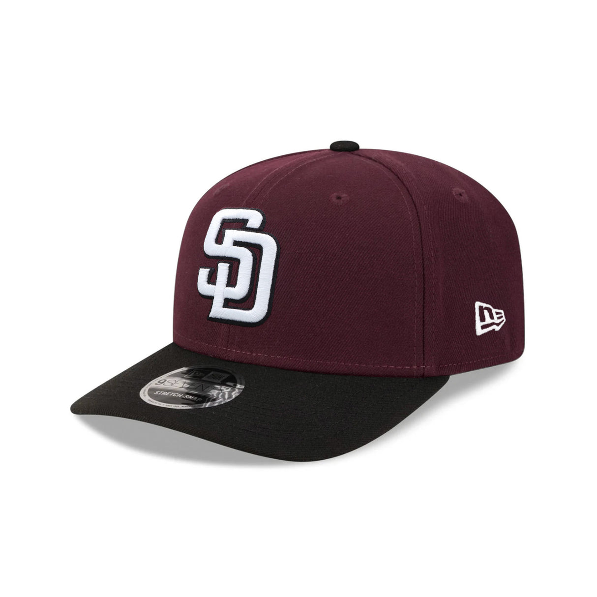 San Diego Padres Maroon & Black 9SEVENTY Stretch Snap Hat