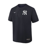 New York Yankees Navy Quarter-Zip Short Sleeve Windshirt