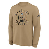 Nike® Dri-Fit Las Vegas Raiders Parachute Beige Rewind Long Sleeve Tee