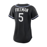 Women's Los Angeles Dodgers Freddie Freeman Black Out Limited Player Jersey