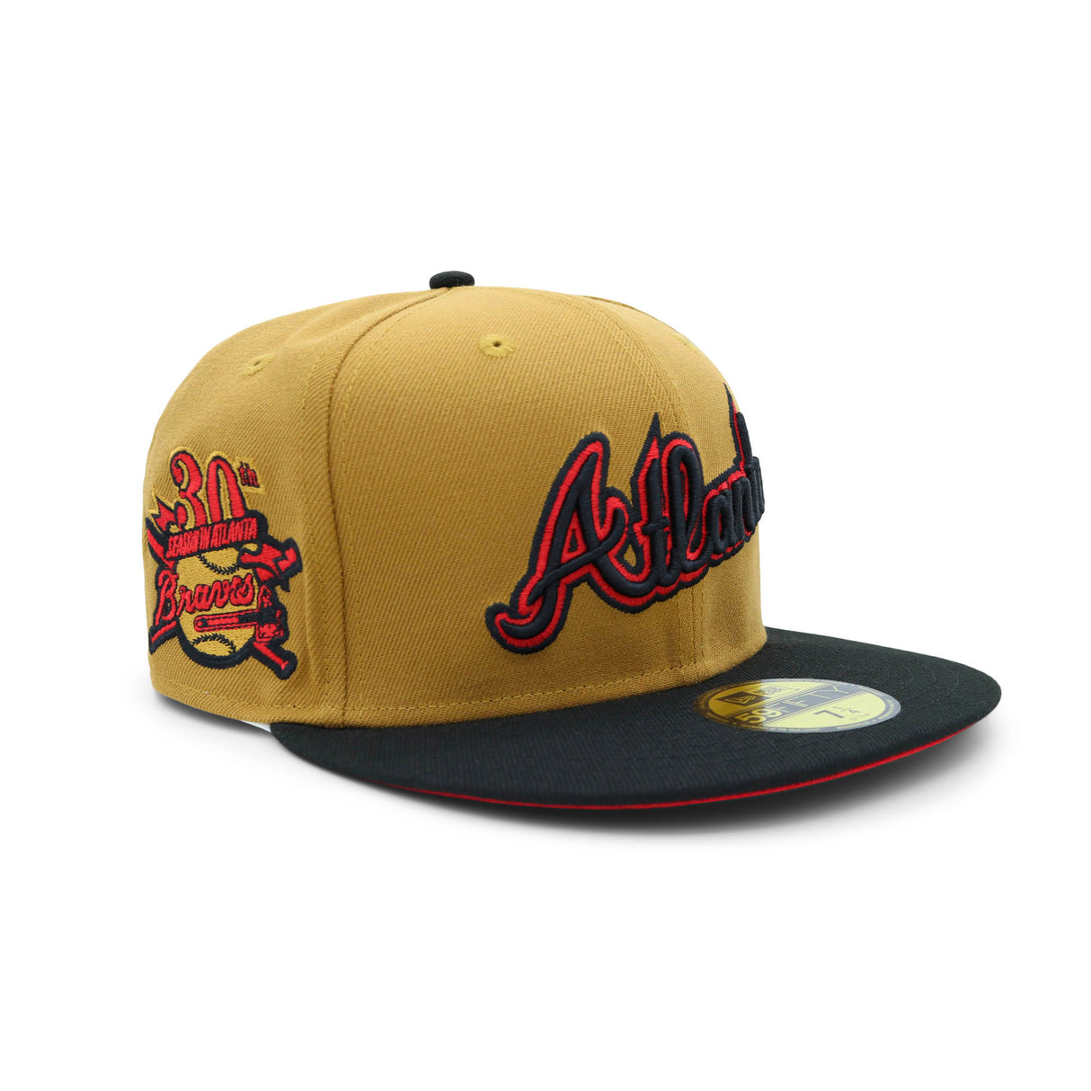 Atlanta Braves Script Molten Red & Caramel 59FIFTY Fitted