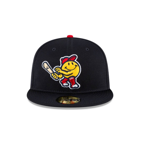 Worcester Red Sox Navy Smiley Diamond Era Batting Practice 59FIFTY Hat