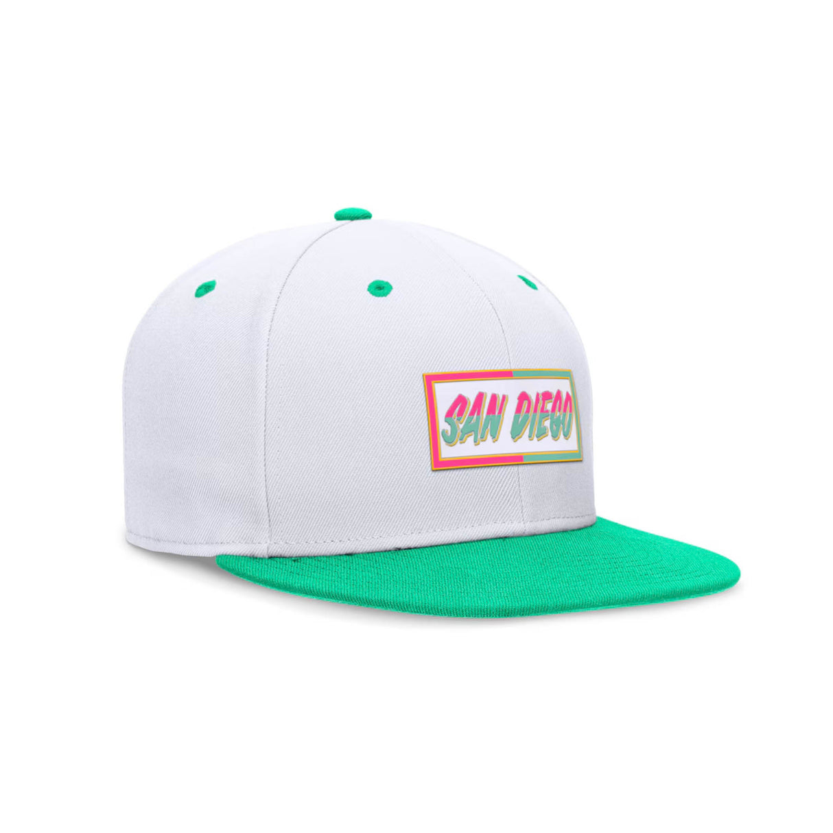 San Diego Padres Nike White/Aqua City Connect True Fitted Hat