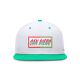 San Diego Padres Nike White/Aqua City Connect True Fitted Hat