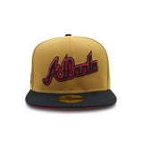 Atlanta Braves Script Molten Red & Caramel 59FIFTY Fitted