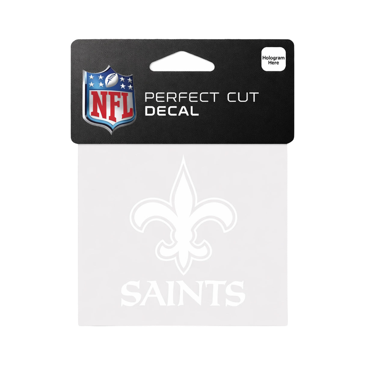 New Orleans Saints White 4x4 Perfect Cut Decal