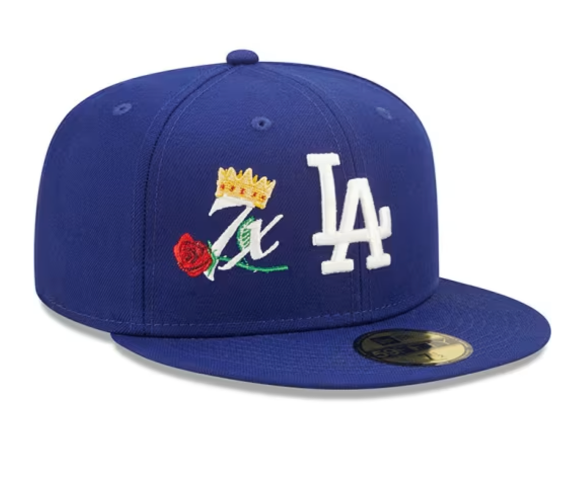 New Era Los Angeles Dodgers Mens Blue Crown Champs 59FIFTY Fitted
