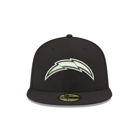 Los Angeles Chargers Black and White 59FIFTY Fitted