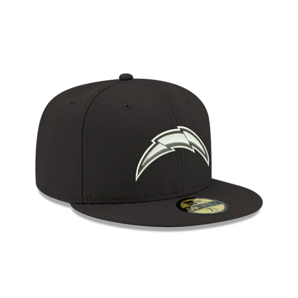 Los Angeles Chargers Black and White 59FIFTY Fitted