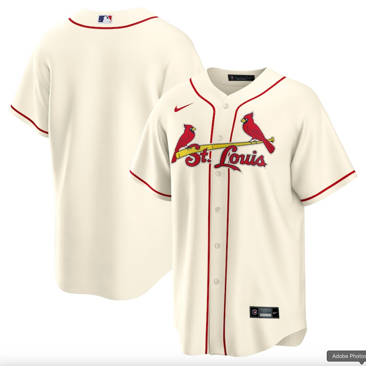 St. Louis Cardinals Nike Cream Alternate Team Jersey