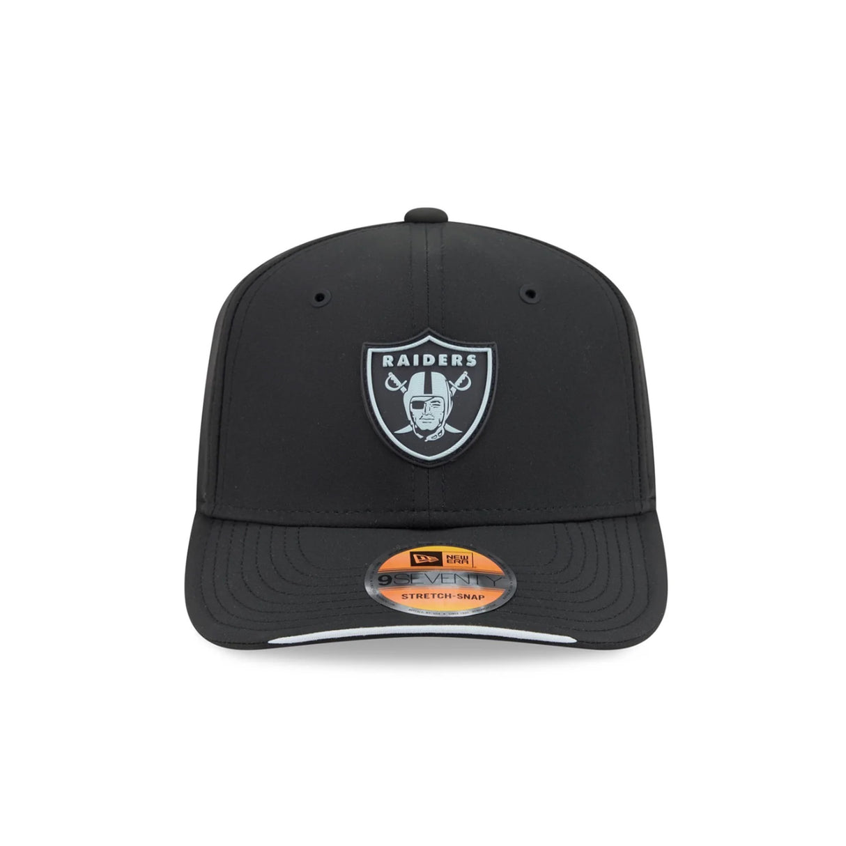 Las Vegas Raiders 2026 NFL Sideline Collection Black 9SEVENTY Stretch-Snap Hat