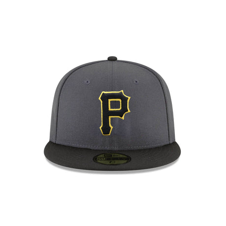 Pittsburgh Pirates Yellow Outline 59FIFTY Fitted - Charcoal & Black