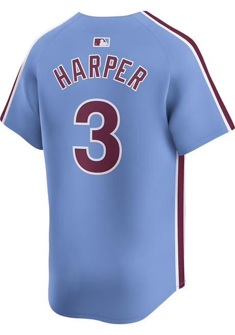 Philadelphia Phillies Bryce Harper Nike Light Blue Alternate Replica Player Jersey