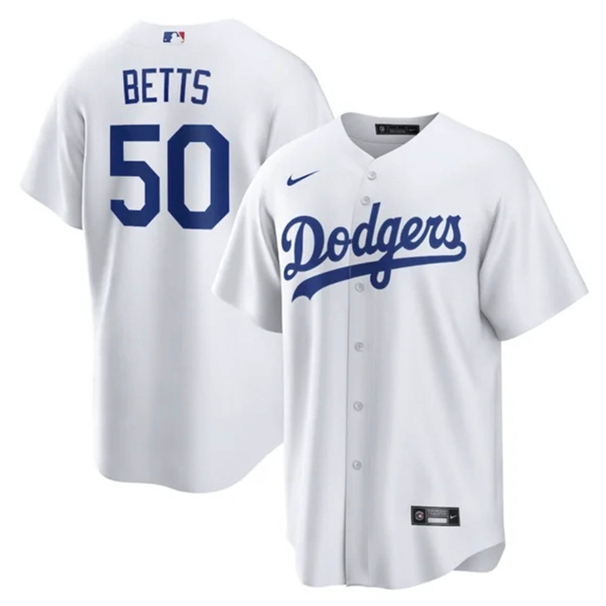 Los Angeles Dodgers YOUTH Mookie Betts White & Blue Jersey