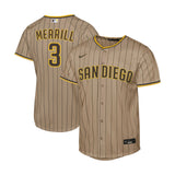 Youth San Diego Padres Jackson Merrill Sand Alternate Replica Jersey