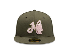 Acereros de Monclova Olive & Pink New Era 59FIFTY Fitted Hat - New Era - 