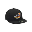 Akron RubberDucks Black Fiery Duck Logo Fitted Hat - New Era - 