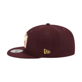 Anaheim Angels Cooperstown Collection Metallic Gold Logo Maroon 59FIFTY Fitted Hat - New Era - 23863840212