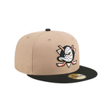 Anaheim Ducks Beige & Black 59FIFTY Fitted Hat - New Era - 