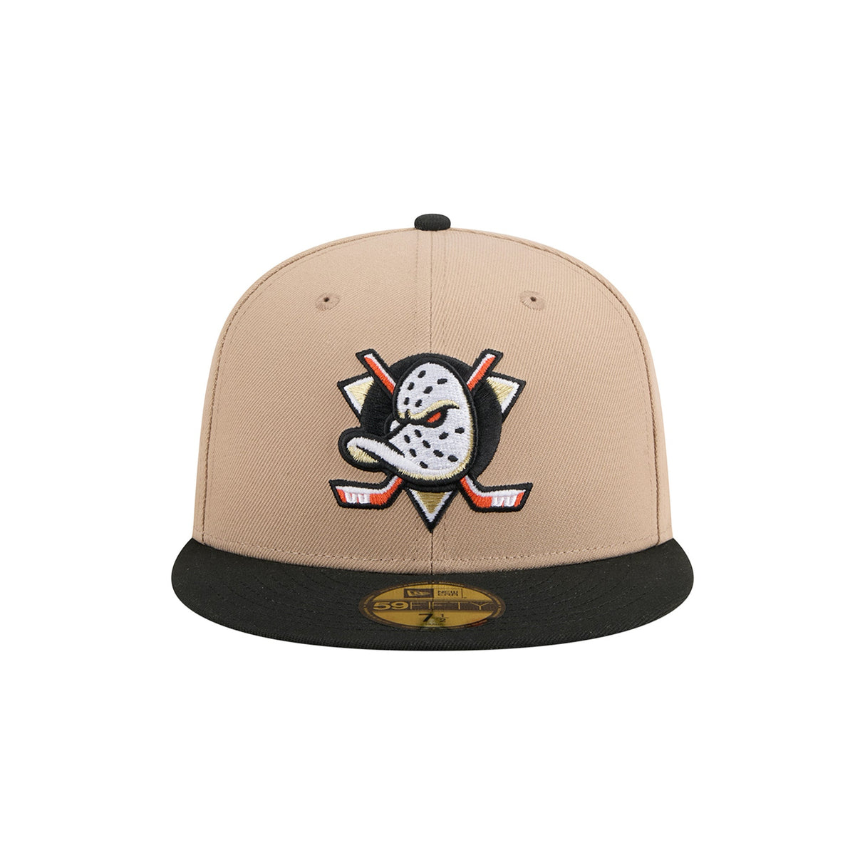 Anaheim Ducks Beige & Black 59FIFTY Fitted Hat - New Era - 