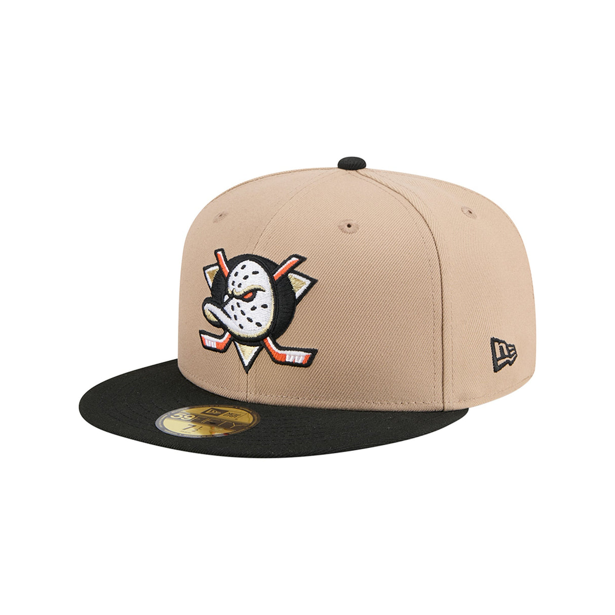 Anaheim Ducks Beige & Black 59FIFTY Fitted Hat - New Era - 