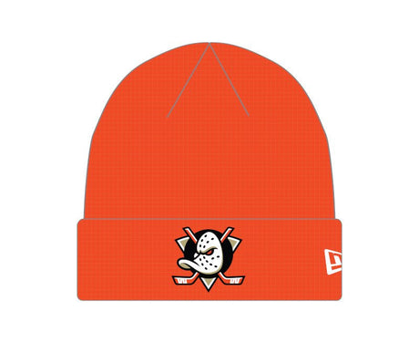 Anaheim Ducks Orange Waffle Knit Beanie - New Era - 230302311