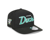 Anaheim Ducks Script Black 9FIFTY Snapback Hat - New Era - 23030331101