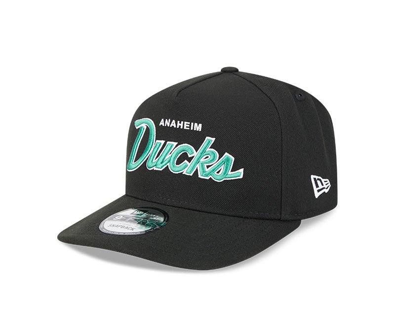 Anaheim Ducks Script Black 9FIFTY Snapback Hat - New Era - 23030331101