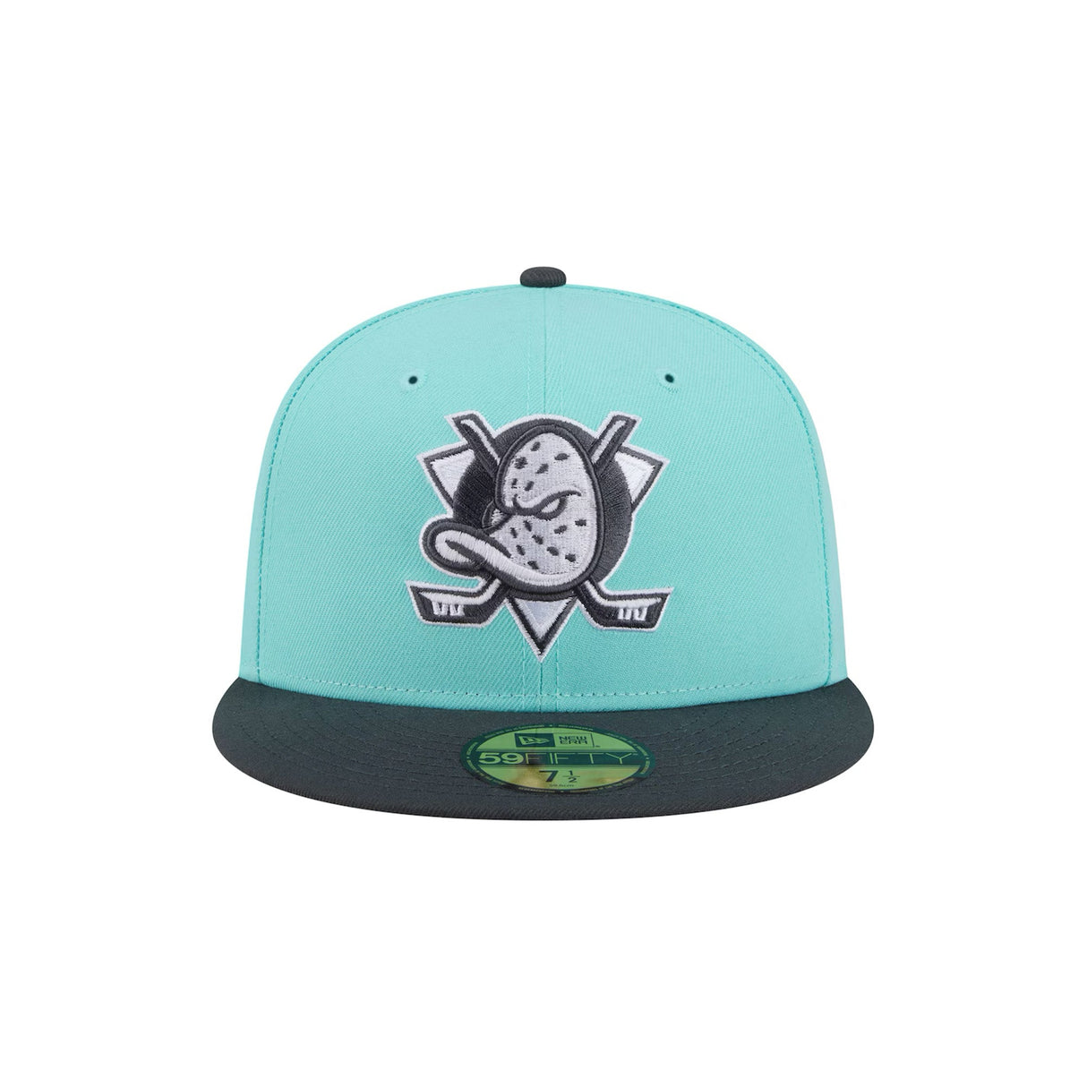 Anaheim Ducks Two - Tone Turquoise Charcoal 59FIFTY Fitted Hat - New Era - 230510331101