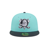 Anaheim Ducks Two - Tone Turquoise Charcoal 59FIFTY Fitted Hat - New Era - 230510331101
