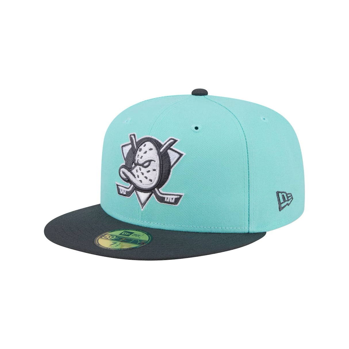 Anaheim Ducks Two - Tone Turquoise Charcoal 59FIFTY Fitted Hat - New Era - 230510331101