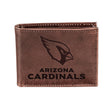 Arizona Cardinals, Bi - Fold Wallet, Brown, CH, 100% Genuine Leather - EG Collective - 808412079887