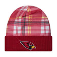 Arizona Cardinals Cardinal Plaid Statement Beanie Cuffed Knit Hat - New Era - 237010801