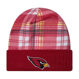 Arizona Cardinals Cardinal Plaid Statement Beanie Cuffed Knit Hat - New Era - 237010801