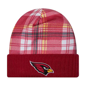 Arizona Cardinals Cardinal Plaid Statement Beanie Cuffed Knit Hat - New Era - 237010801
