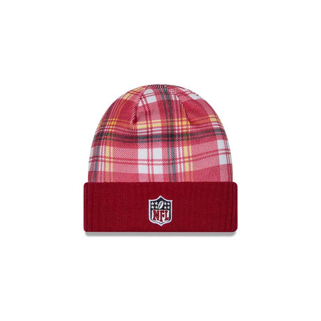 Arizona Cardinals Cardinal Plaid Statement Beanie Cuffed Knit Hat - New Era - 