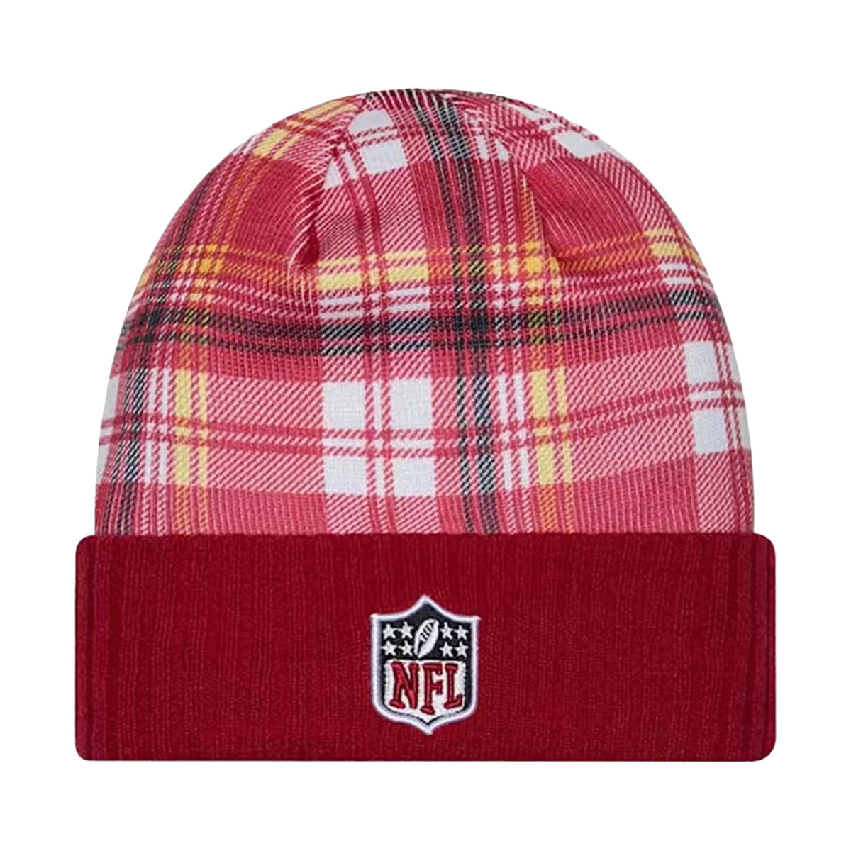 Arizona Cardinals Cardinal Plaid Statement Beanie Cuffed Knit Hat - New Era - 237010801