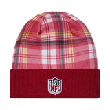 Arizona Cardinals Cardinal Plaid Statement Beanie Cuffed Knit Hat - New Era - 237010801