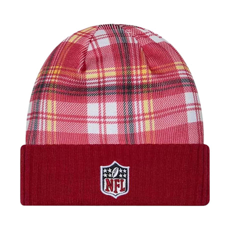 Arizona Cardinals Cardinal Plaid Statement Beanie Cuffed Knit Hat - New Era - 237010801
