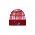 Arizona Cardinals Cardinal Plaid Statement Beanie Cuffed Knit Hat - New Era - 