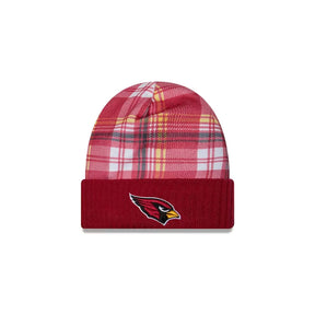 Arizona Cardinals Cardinal Plaid Statement Beanie Cuffed Knit Hat - New Era - 