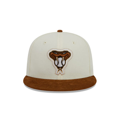 Arizona Diamondbacks 2001 World Series Cream & Brown Corduroy 59FIFTY Fitted Hat - New Era - 23150641001