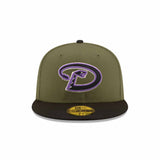 Arizona Diamondbacks 2001 World Series Patch Olive & Black "Field Issue" 59FIFTY Fitted Hat - New Era - 
