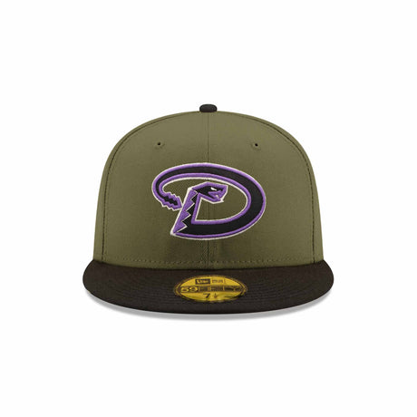 Arizona Diamondbacks 2001 World Series Patch Olive & Black "Field Issue" 59FIFTY Fitted Hat - New Era - 