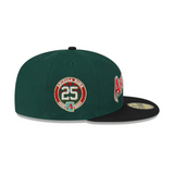 Arizona Diamondbacks 25th Anniversary Side Patch Green & Black 59FIFTY Fitted Hat - New Era - 23336441001