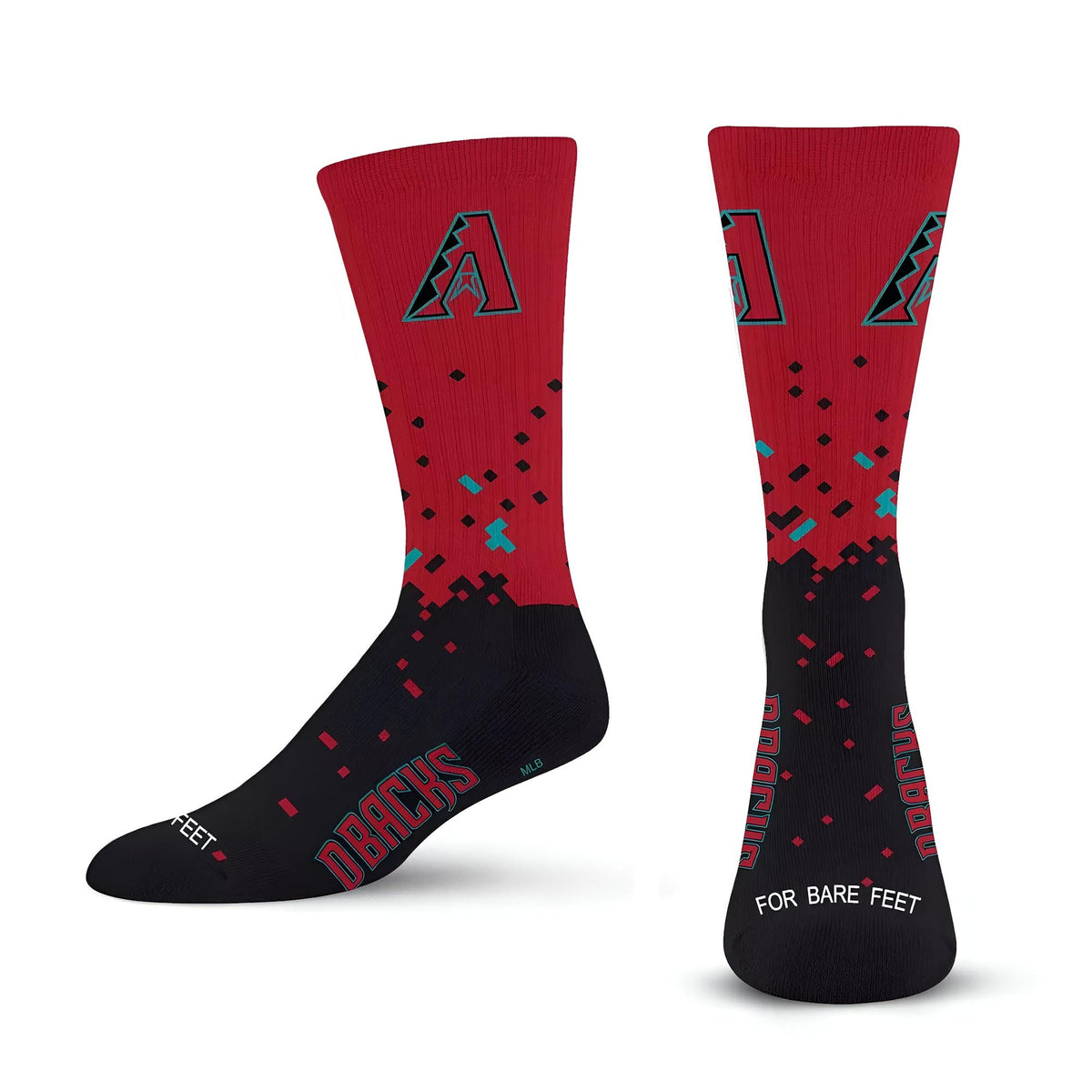 Arizona Diamondbacks Spray Zone Crew Socks - Adult Red/Black – Sports ...