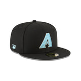 Arizona Diamondbacks Alternate Logo Black & Teal 59FIFTY Fitted Hat - New Era - 23334441001